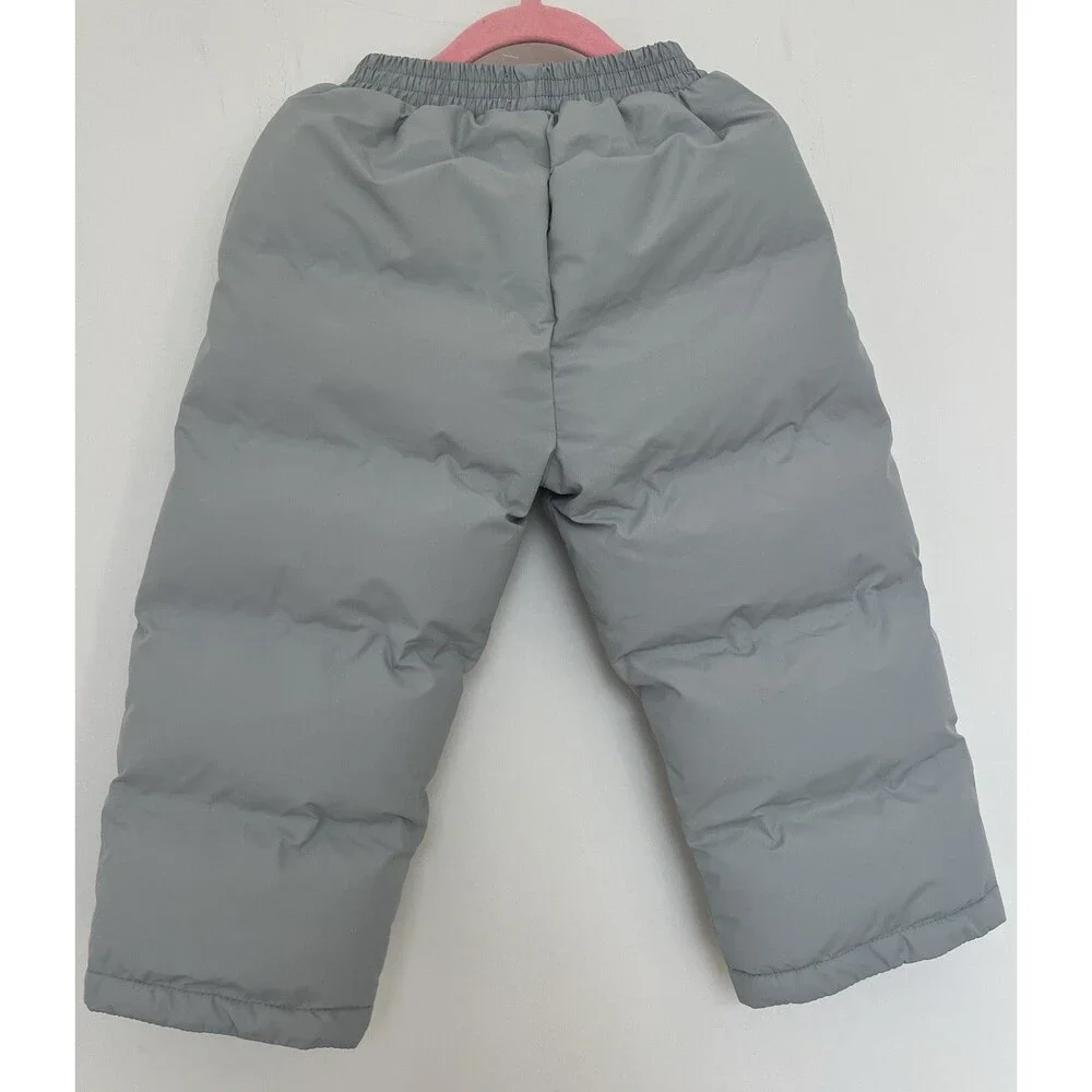 NWOT Zara Gray Insulated Quilted Snow Pants Ripstop Winter Unisex 2-3Y (98)